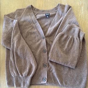 GAP Brown Cardigan Sweater V-Neck Knit